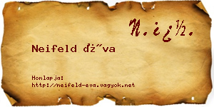 Neifeld Éva névjegykártya